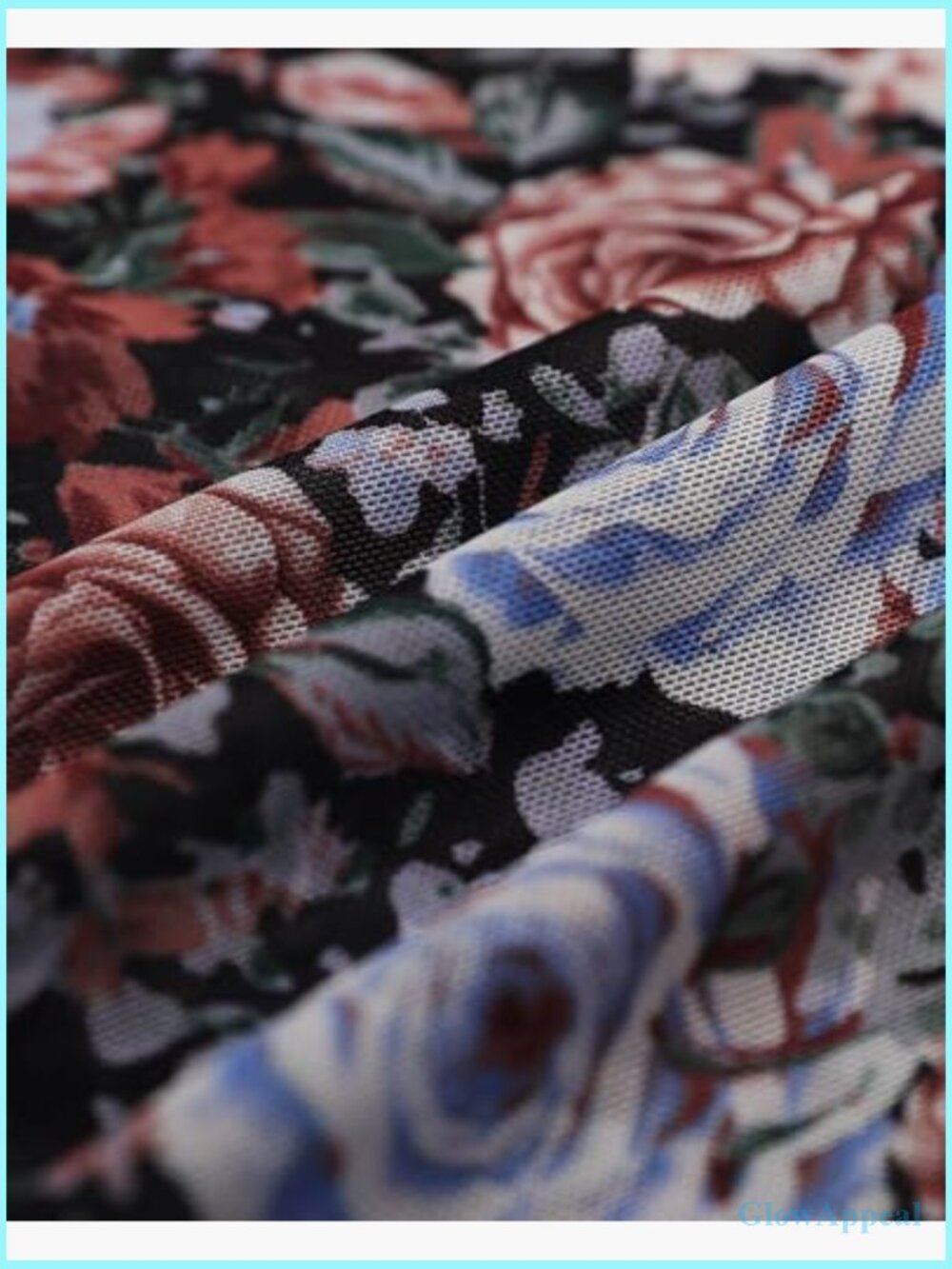 Long Sleeve Mesh Top Mock Neck Sheer Blouse See Through - Picture 5 of 7